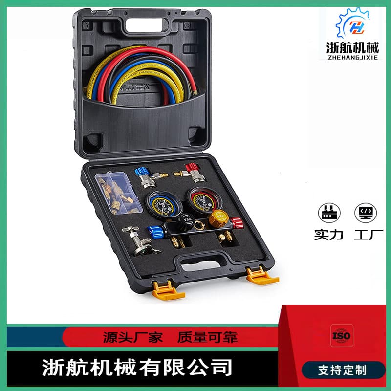 4-way air conditioning manifold instrument cluster car home HVAC diagnostic refrigerant filling R134A refrigerant meter R410A