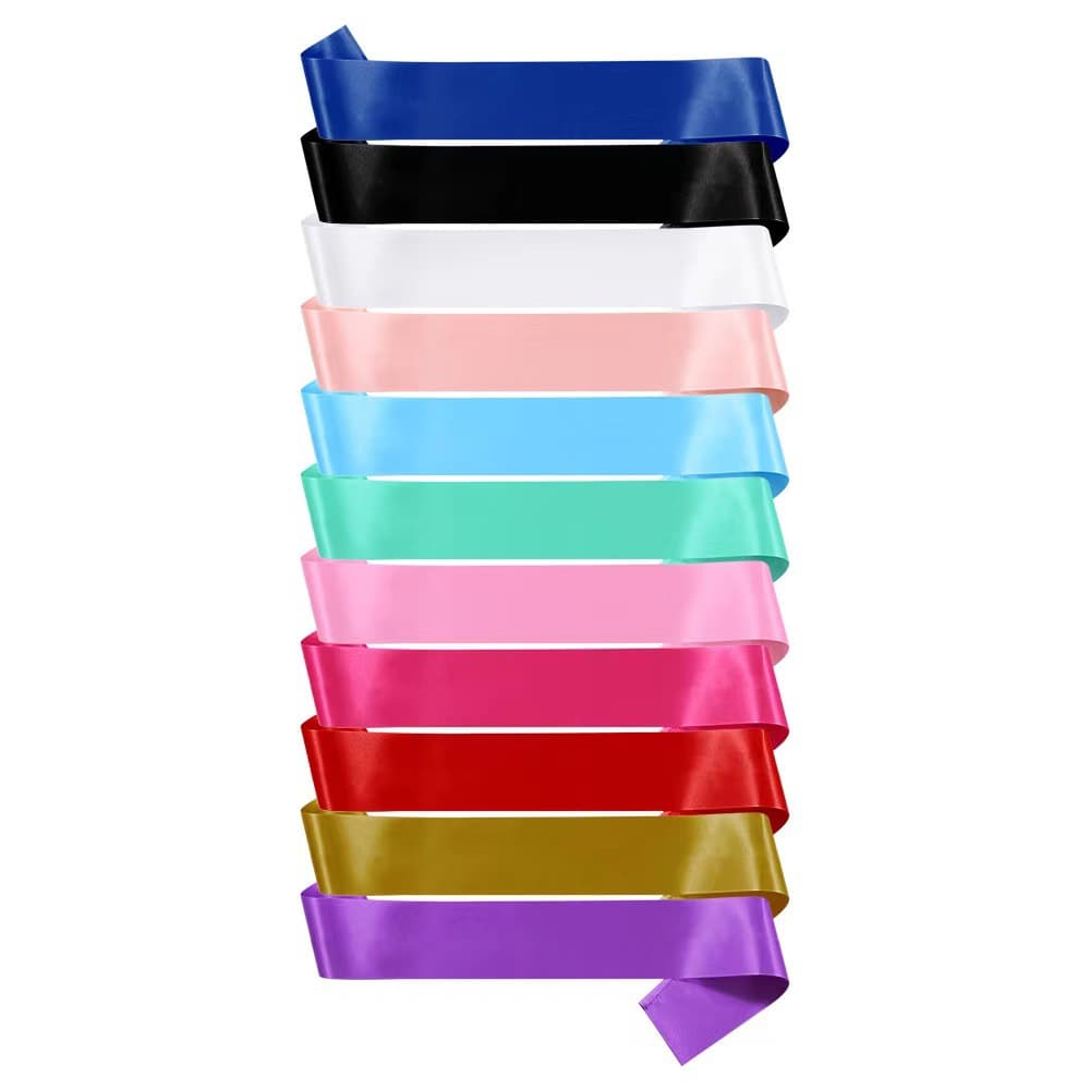 Factory Direct Bachelor Party Blank Ribbon Plain White No Text Sash Blank Shoulder Sash