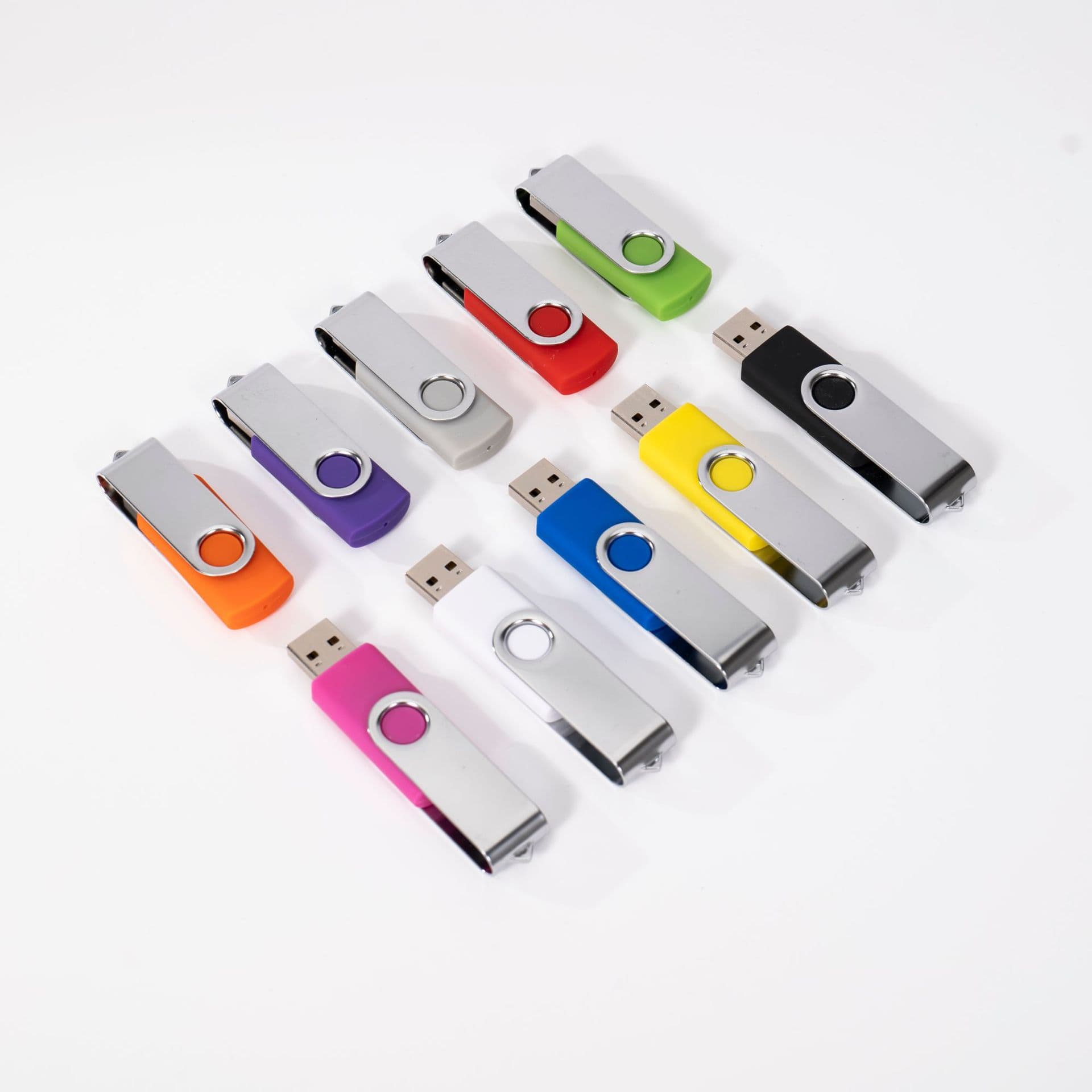 Factory USB Flash Drive Wholesale Custom 32G Metal Swivel USB 16G Exhibition Gift 8G High-Speed USB Drive 64GB