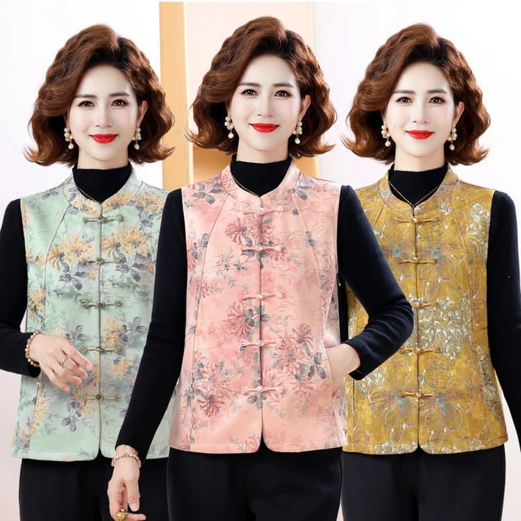 Exquisite Chinese-style Fashion Jacquard Vest 2026 Spring/Summer Versatile Flattering Fit Vest Top for Women