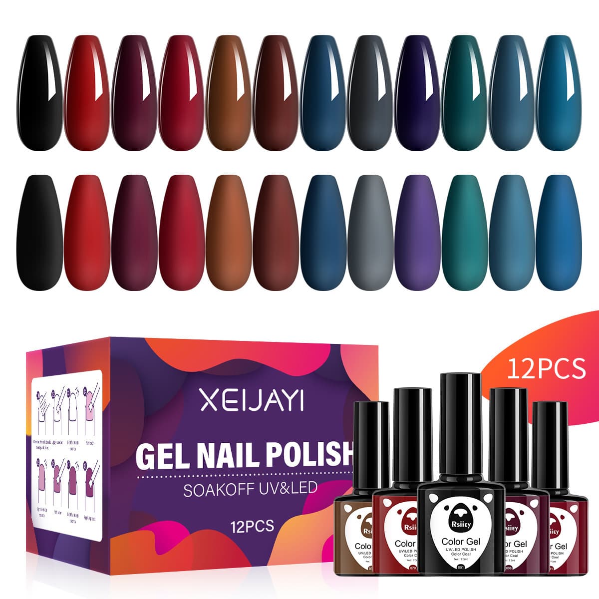 Nail Art Gel Set 2023 Popular Small Kit Factory Wholesale UV LED Nail Polish Gel Set for Manicure And Pedicure Long Lasting