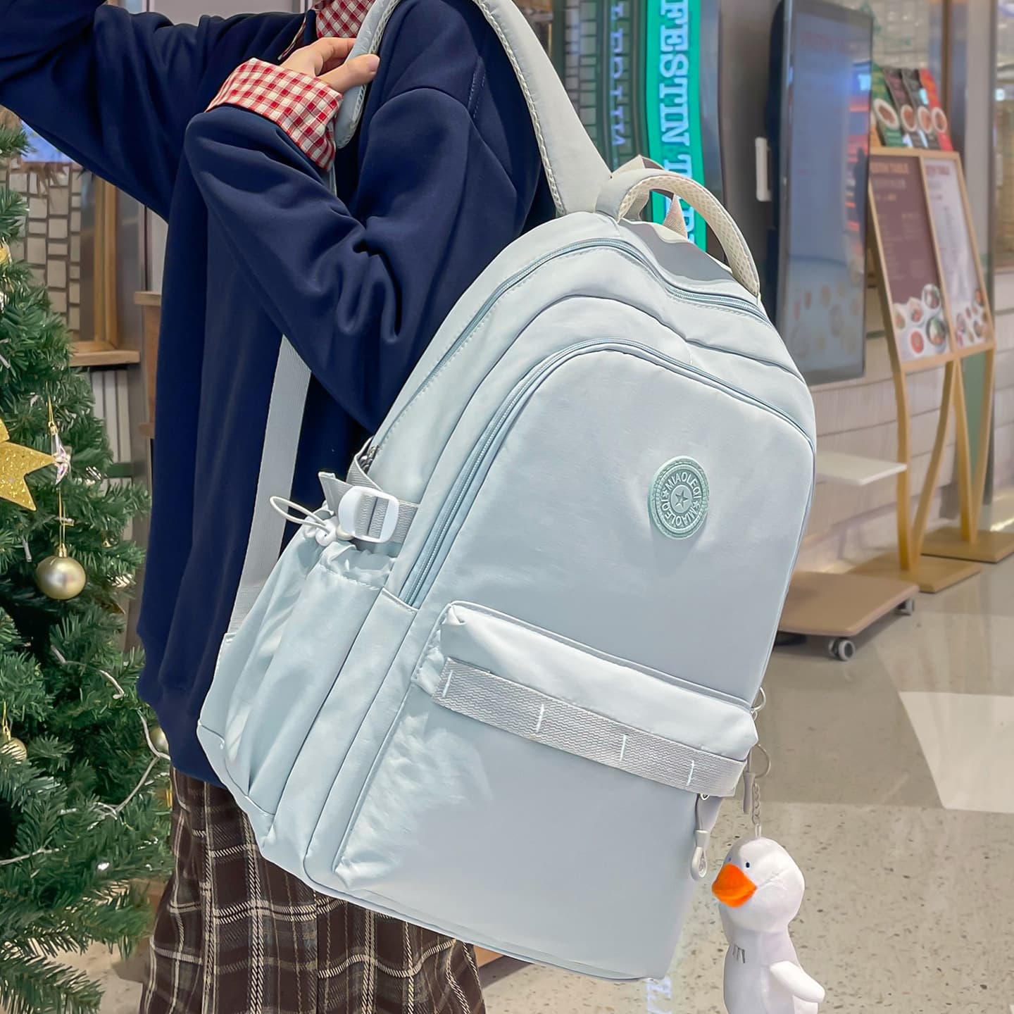 Simple Backpack for Boys and Girls - Middle School, High School, College, Primary School - Ultra Lightweight, Soft, Large Capacity, Durable Double Shoulder Bag