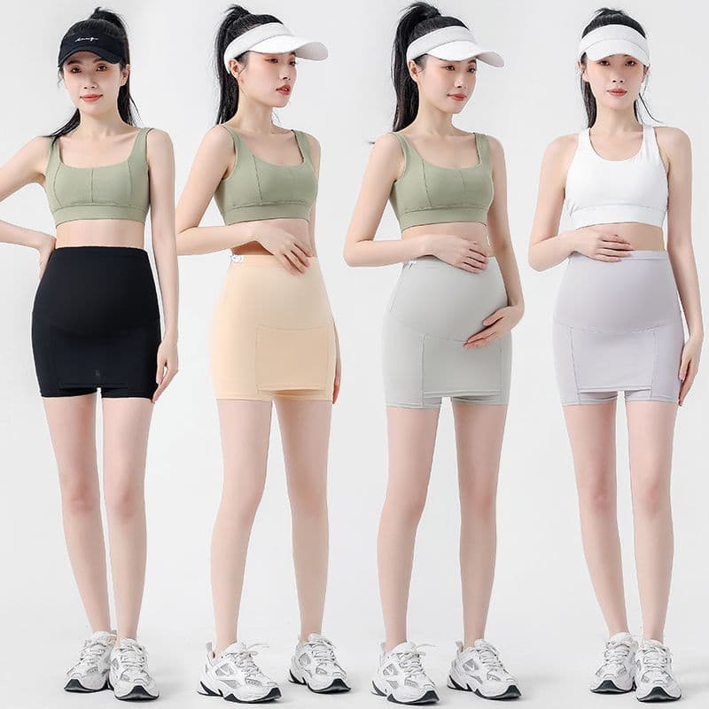 Maternity Shorts Anti-Exposure Layered Seamless Outerwear Summer Thin Pants Maternity Wear Summer