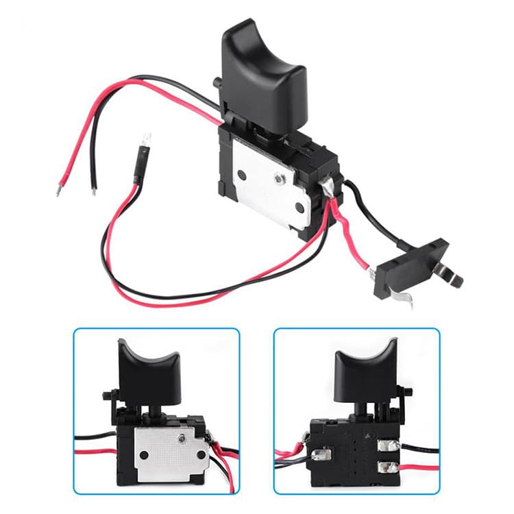 Cross-border Export 2V Lithium Battery Rechargeable Drill Switch (Small Light) with Forward and Reverse Speed Control DC Hand Drill Accessories