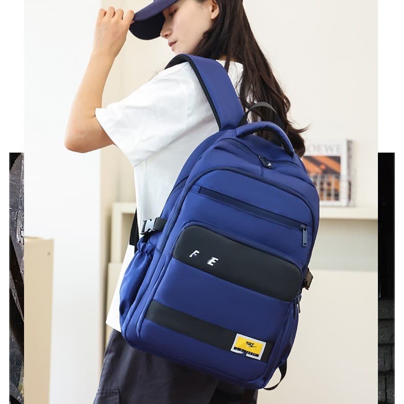 Trendy Casual Backpack for Men and Women, Students' School Bag, Large Capacity Lightweight Backpack for Middle School, High School, and College Students, Simple and Stylish