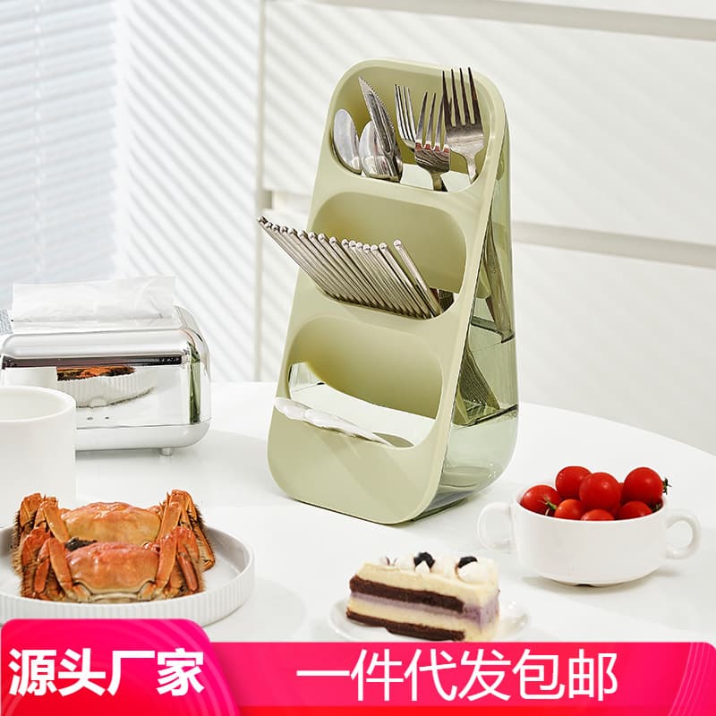 Knife Holder Storage Floor-standing Plastic Chopstick Container with Drainage and Blade Storage for Wholesale