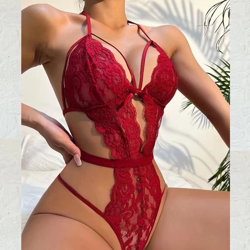 2023 eBay Amazon New Stock Nightclub Party Stage Halter Sexy Lingerie Uniform Bodysuit
