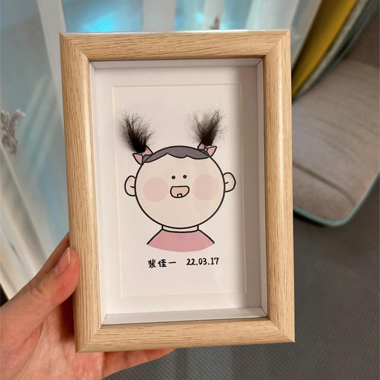 Baby Hair Frame Newborn Baby Hair Keepsake Storage Display DIY Creative Decoration
