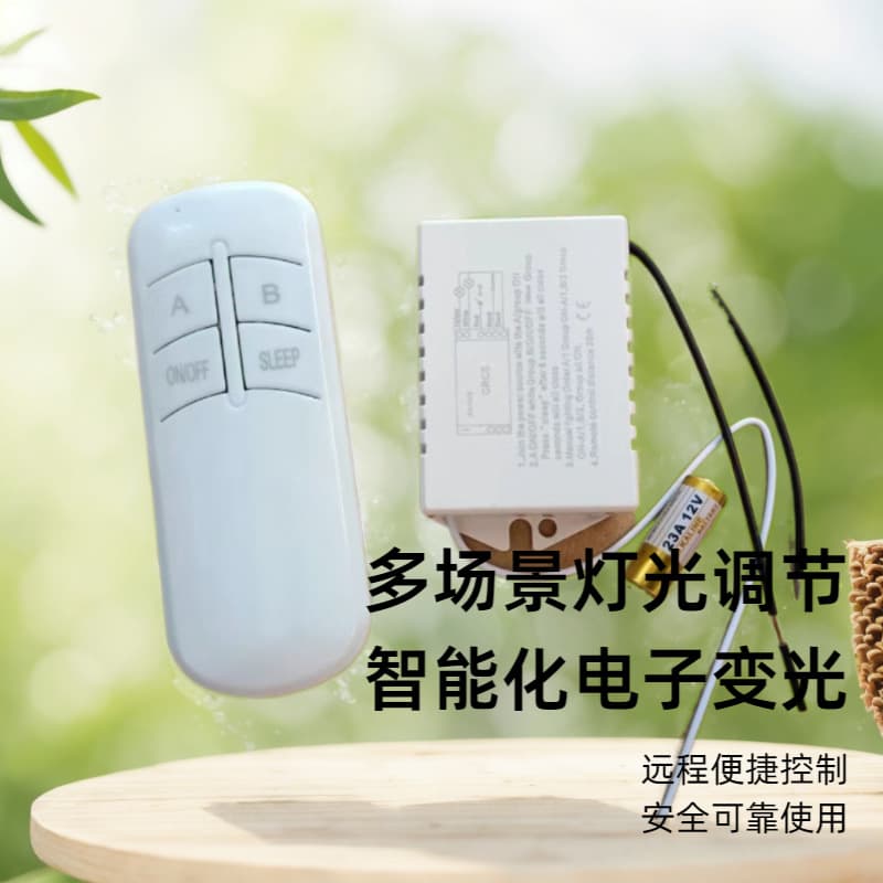 Smart Two-Channel Segment Switch, Two-Stage Digital Electronic Dimming Remote LED Driver Light Controller Switch