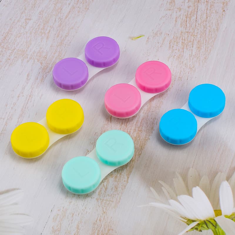 Factory Wholesale Multi-Color Contact Lens Case Double Case Plastic PP Companion Case Double Case
