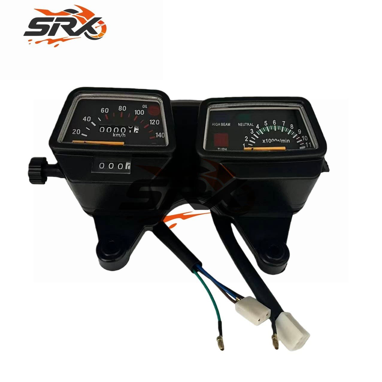 Motorcycle instrument panel compatible with Yamaha DT125 DT125R speedometer/odometer conversion