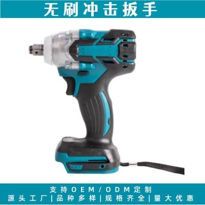 Makita-style Brushless High Torque Electric Impact Wrench Cordless Lithium-Ion Air Wrench Auto Repair Scaffolding Tool Export