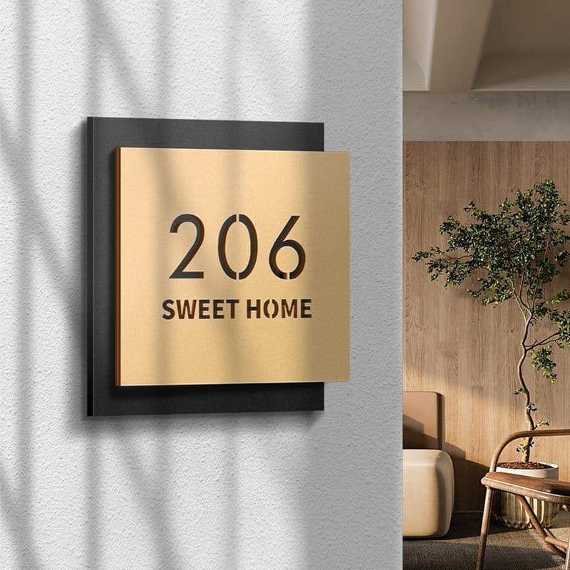 Acrylic Cut-out Company Door Number Premium Self-adhesive Room Plate Minimalist Internet-famous Month/Day Shipping