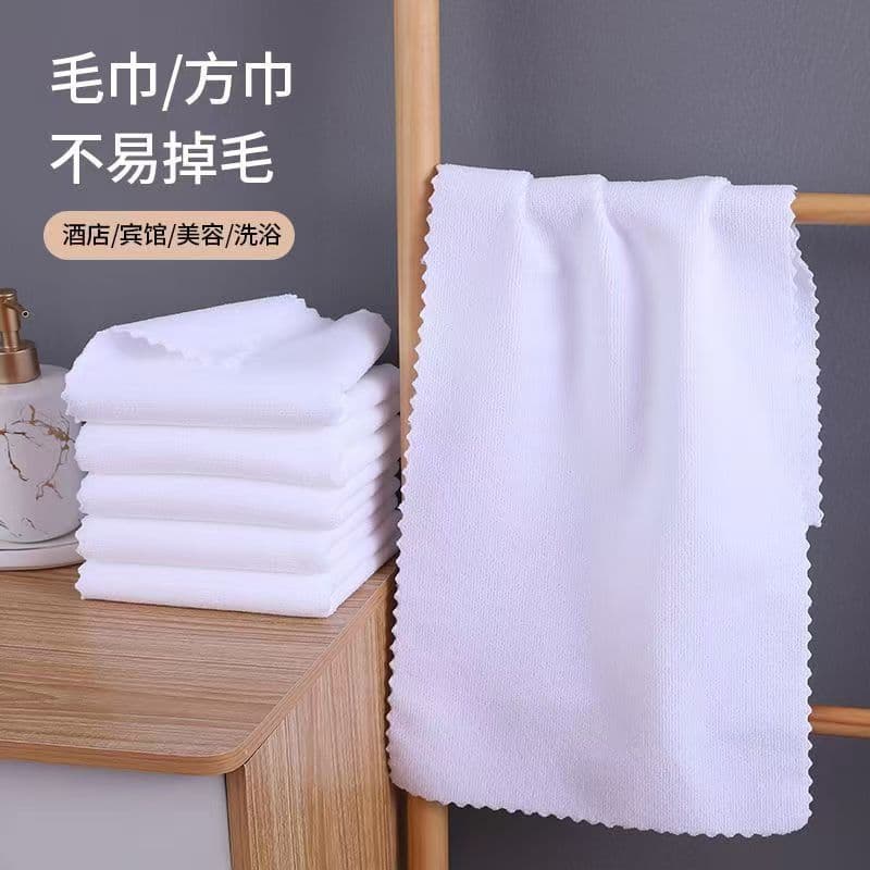 New Arrival 200g Warp-knitted White Towel Bath Absorbent Hotel Hotel Barber Bath Massage Disposable Towel