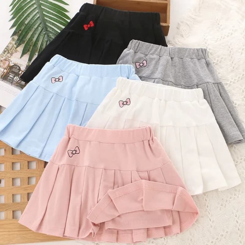 Girls' Pleated Skirt Pants Children's JK Short Skirt with Safety Shorts Thin Summer Skirt for Middle and Large Children