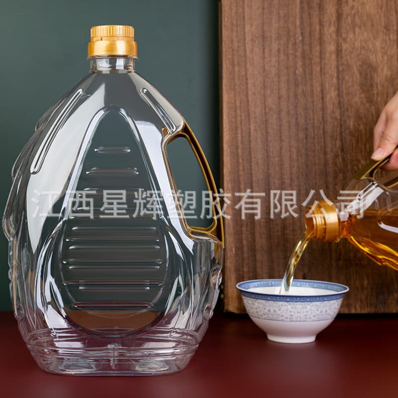 Thick and fall-resistant 5L 10kg food-grade PET plastic bottle high-end sealed camellia rapeseed peanut oil pot wholesale