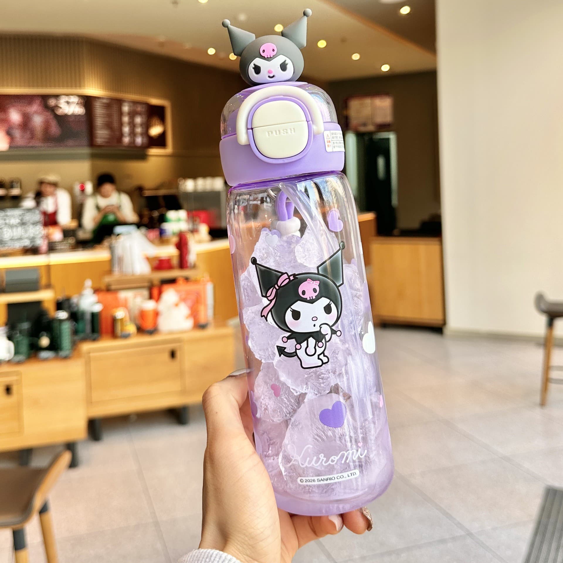 Sanrio Kuromi Collection Kids Water Bottle for Girls 2026 New Dual-Drink Straw Cup School-Use Bottle