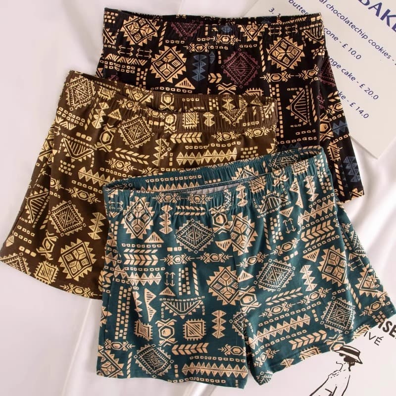 Pure Cotton Men's Underwear, Aro Pants, Luxury American Retro Ethnic Style High-End Breathable Summer Boxer Shorts Comfortable