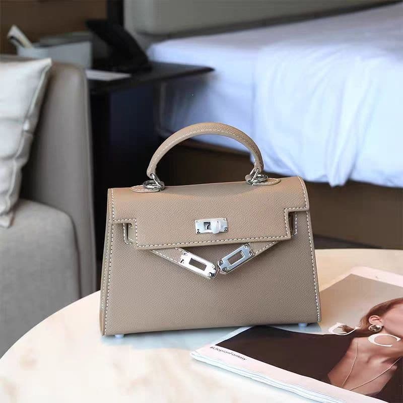 2nd Generation Kelly Bag 2026 New Light Luxury High-End Same Style as Major Brands Premium Shoulder MINI Crossbody Bag Handbag Yellow Straw Commute