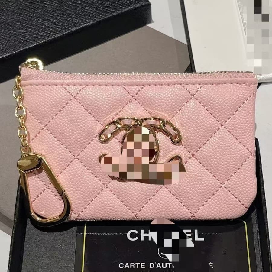 European and American trendy diamond-pattern card holder coin purse key organizer luxury small item storage bag Chanel-style