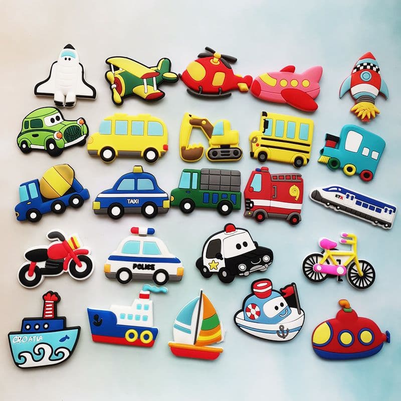 Cute cartoon creative rainbow soft glue refrigerator magnet early education sticker magnet nail-made children's soft magnet set