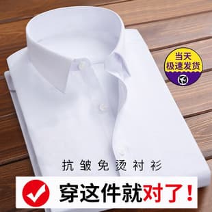 Stretch Dress Shirt Men's Long Sleeve New Business Professional Formal Wrinkle-Free Non-Iron White Shirt Wholesale Versatile Casual