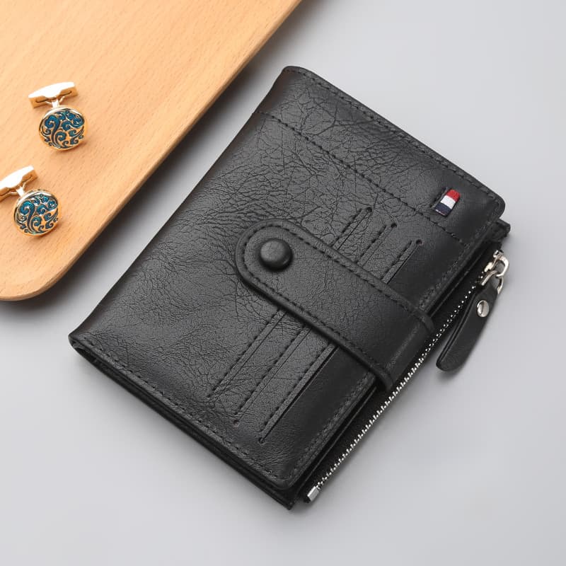 Men's Short Wallet Youth Simple Business Thin Wallet Cross-border Foreign Trade Wholesale Student Multi-Card Slot Wallet