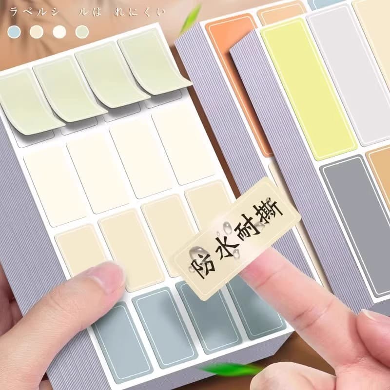 Colorful Waterproof Self-Adhesive Label Stickers for Handwritten Names and Categorization
