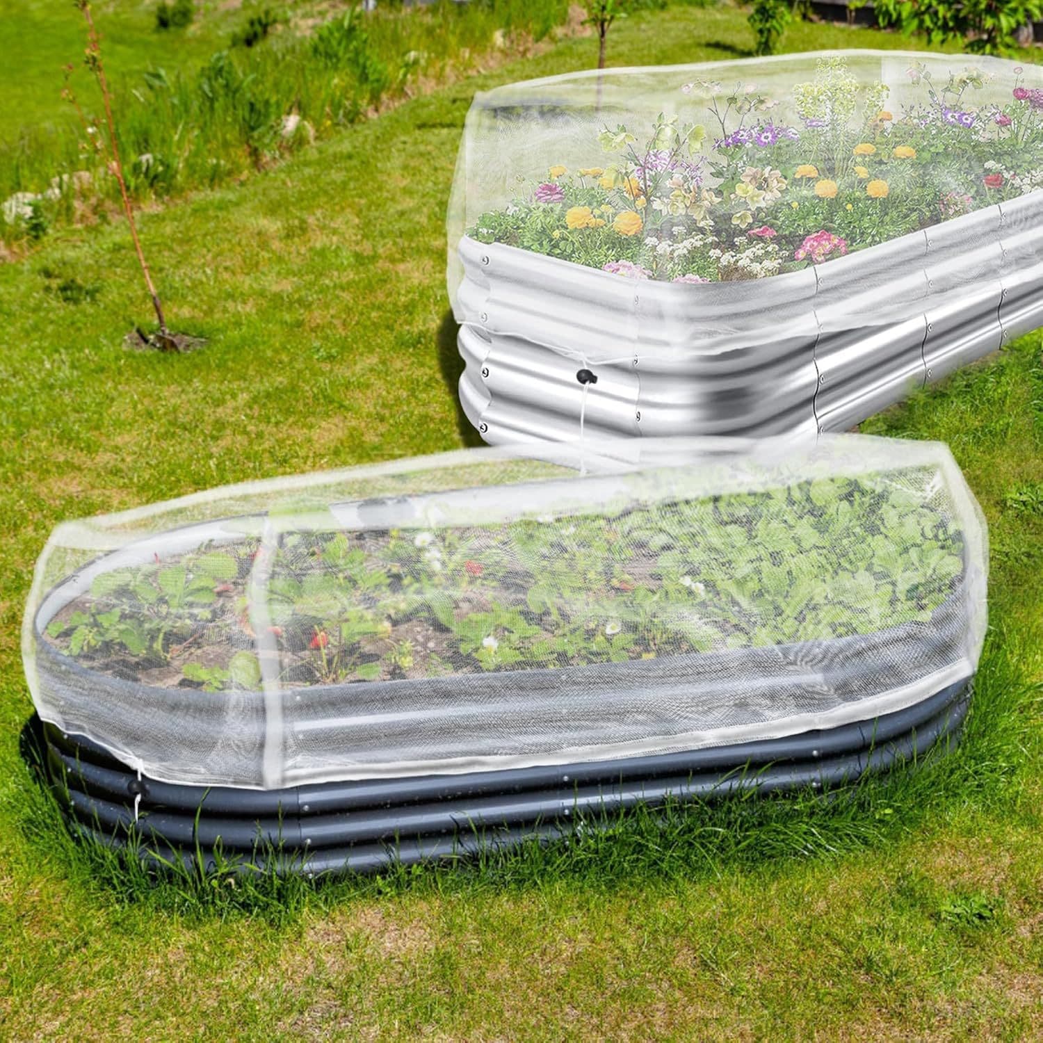 Amazon's most popular patio outdoor plants, vegetables, fruits, flowers, bird net, pest barrier, garden bedspread with drawstring