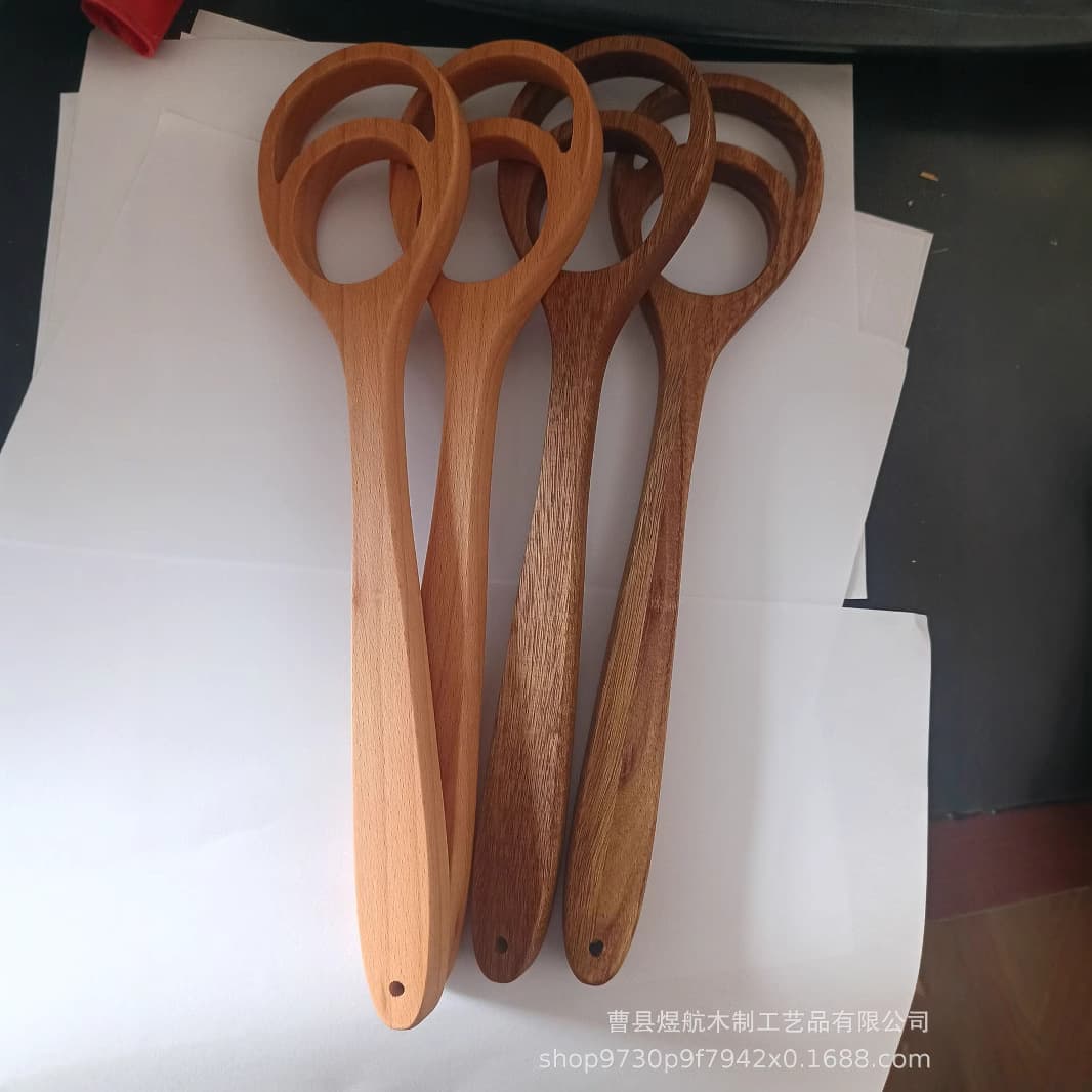 Solid wood dough mixer, wooden kneading tool, household kitchen bread batter mixing tool, dough whisk