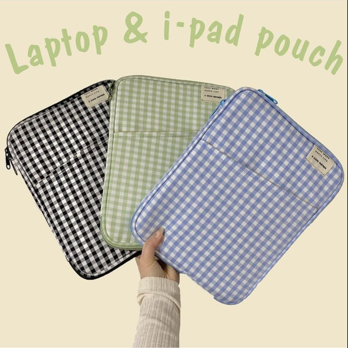 Korean Livework checkered iPad tablet bag, MacBook 13-inch Apple laptop sleeve, Instagram