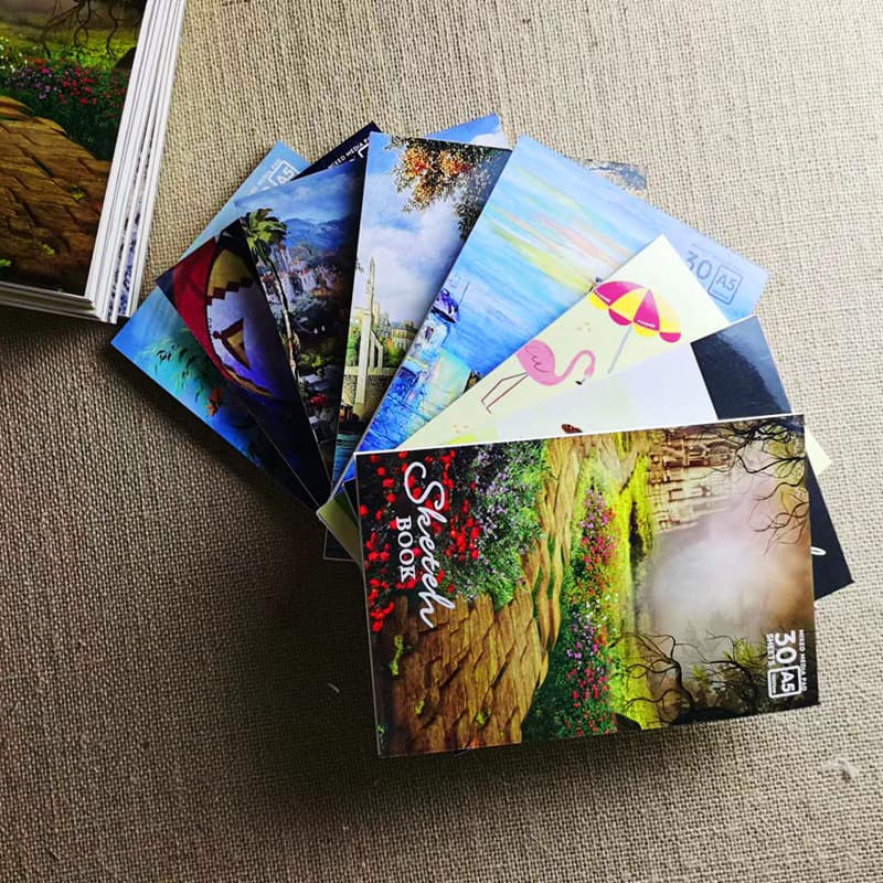 Cross-border sketch diary with tear-off pages for colored pencil drawing practice