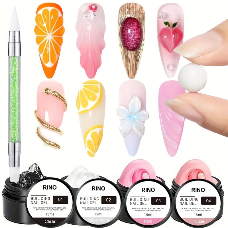 Cross-border Solid Extension Glue Hard Style Pinch Non-Stick Shape DIY No-Wash Shaping Extension Carving Glue Gel