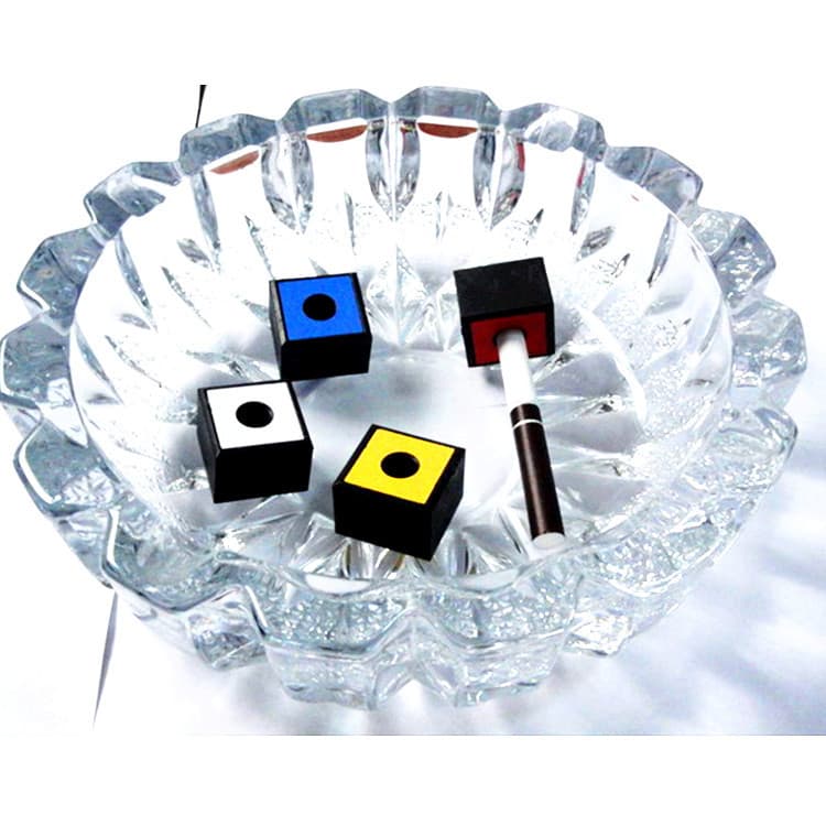 Small Mini Square Car Ashtray with Lid, Sealed Ash-proof Office Ashtray, Portable Extinguishing Block
