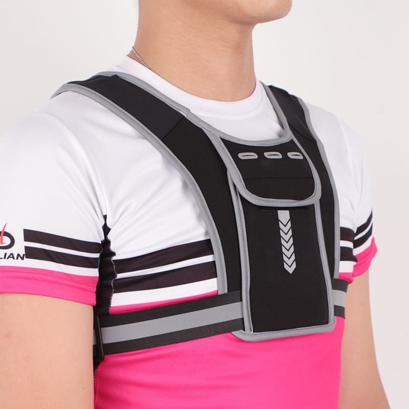 Running Reflective Vest Backpack, Hiking Soft Pack, Fitness Water Bottle Backpack, Outdoor Sports Phone Chest Bag