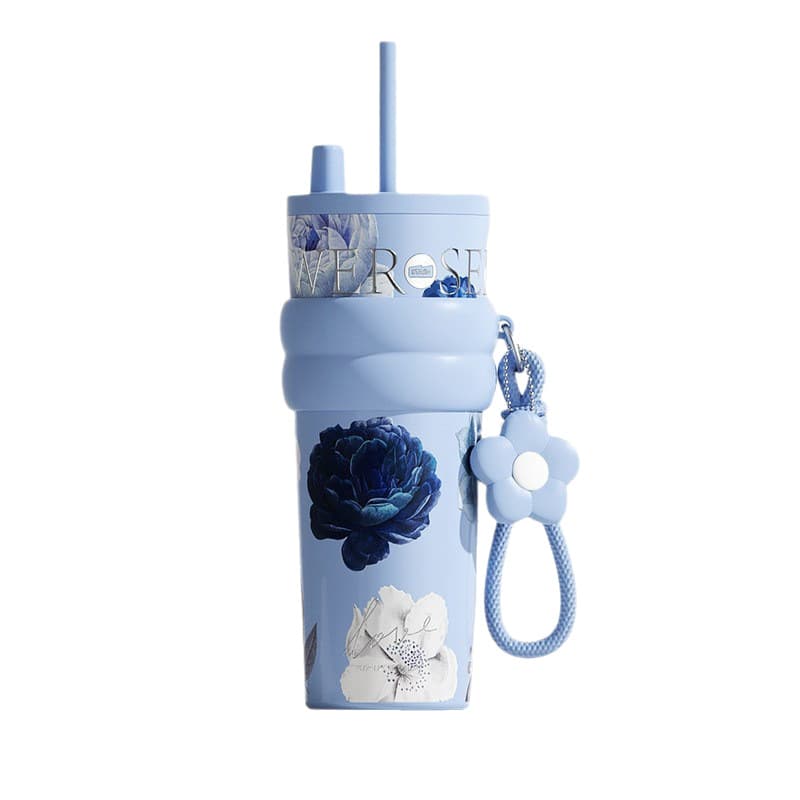 Fanhua Ice King Cup Ceramic Liner Large Capacity Portable with Strap Summer Hot Seller Straw Water Cup High Appearance Insulation