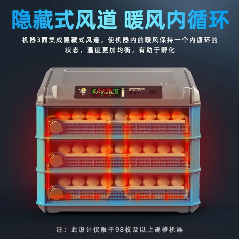 Automatic Smart Mini Incubator for Chicken, Duck, Goose Eggs, Home Use, Water Bed Incubation Box