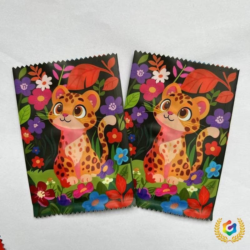 ✅ New Cross-border Jungle Cartoon Animal Colorful Printed Toys Small Packaging Bag Children's Day Creative Blind Bag Empty Bag