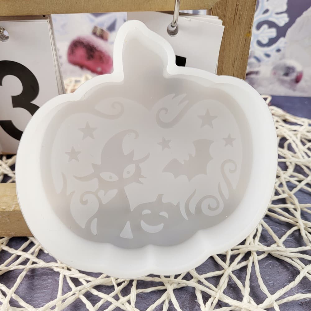 Z0161 Halloween Pumpkin Aroma Mold, Crystal Resin Silicone Mold DIY Decorative Silicone Mold