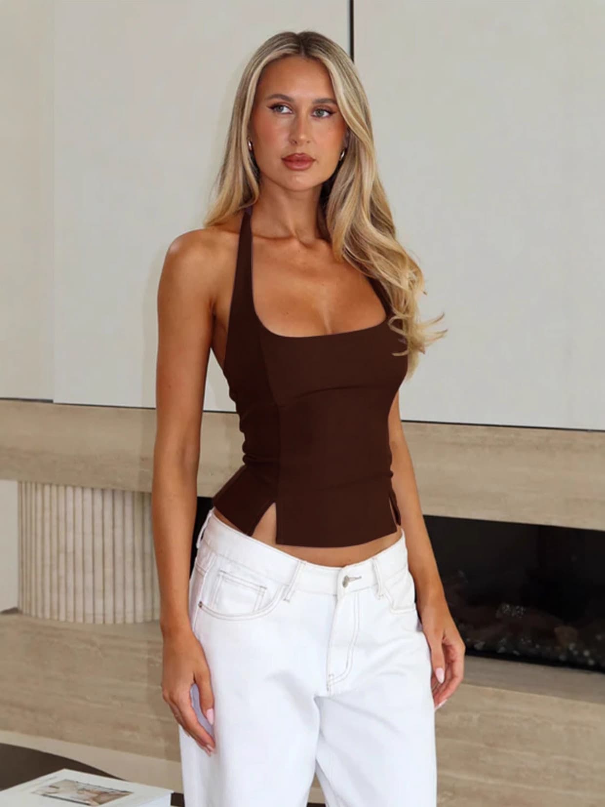G25T263-2025 Cross-border Europe and America New Women's Slim Fit Sports Top Vest for Outdoor Running