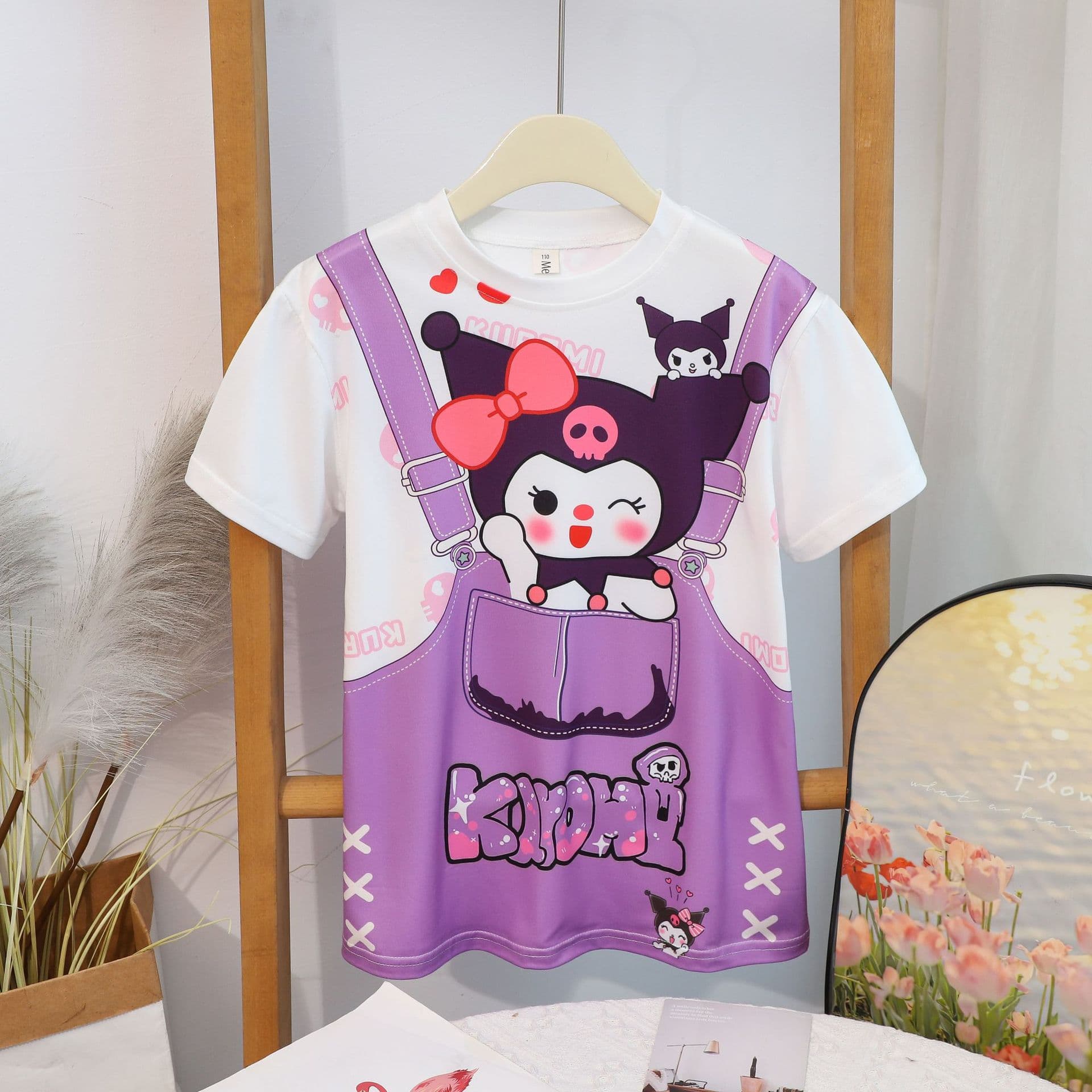 Girls Cartoon Toddler Dress Summer Midi Length Cute Baby T-Shirt Dress Casual