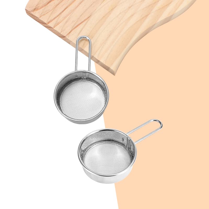 40 Mesh 304 Stainless Steel Filter Sieve, Handheld Sugar Powder Sieve, Cocoa Powder Duster, Flour Sieve