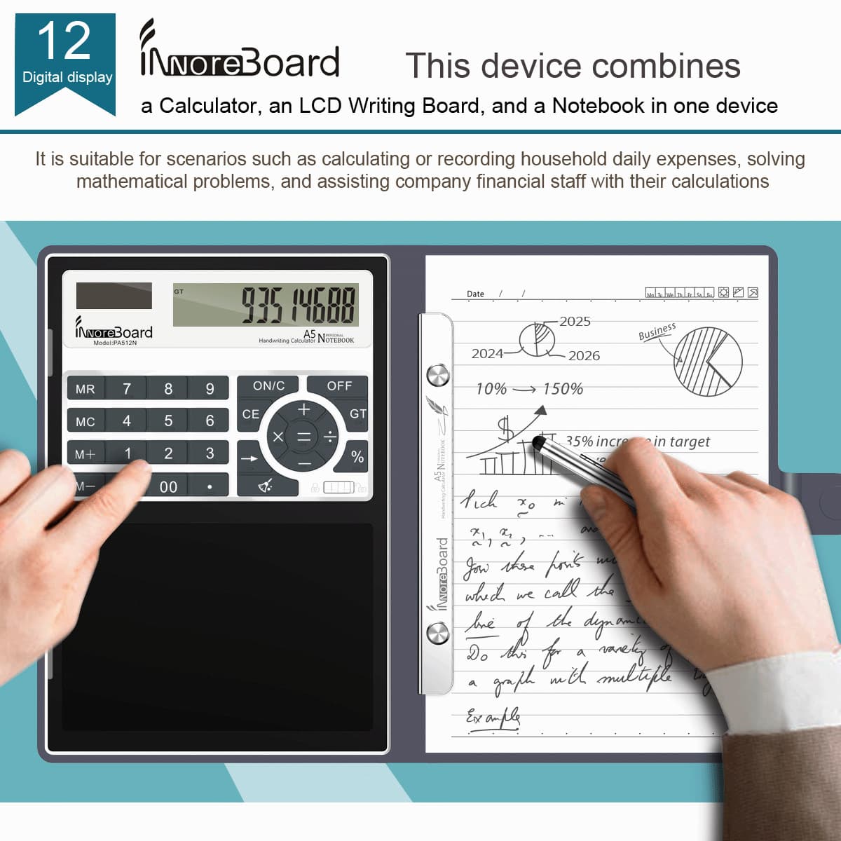 Cross-border best-selling solar calculator writing tablet financial office accounting company students special business gifts