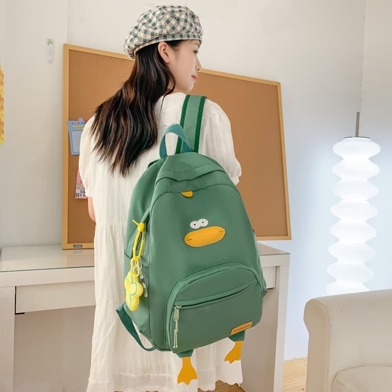 Harajuku Style Backpack Casual Sweet Fresh University High School Girls Student Bag Korean Fashion Leisure Backpack Nylon Material