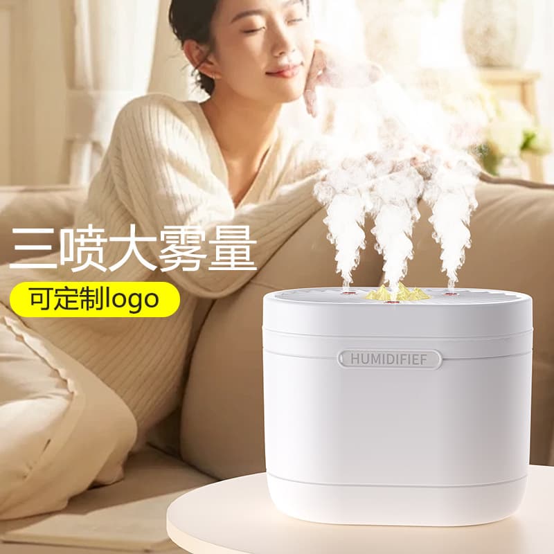 Custom Logo New Humidifier Triple Large Spray USB Small Bedroom Home Desktop Air Humidifier