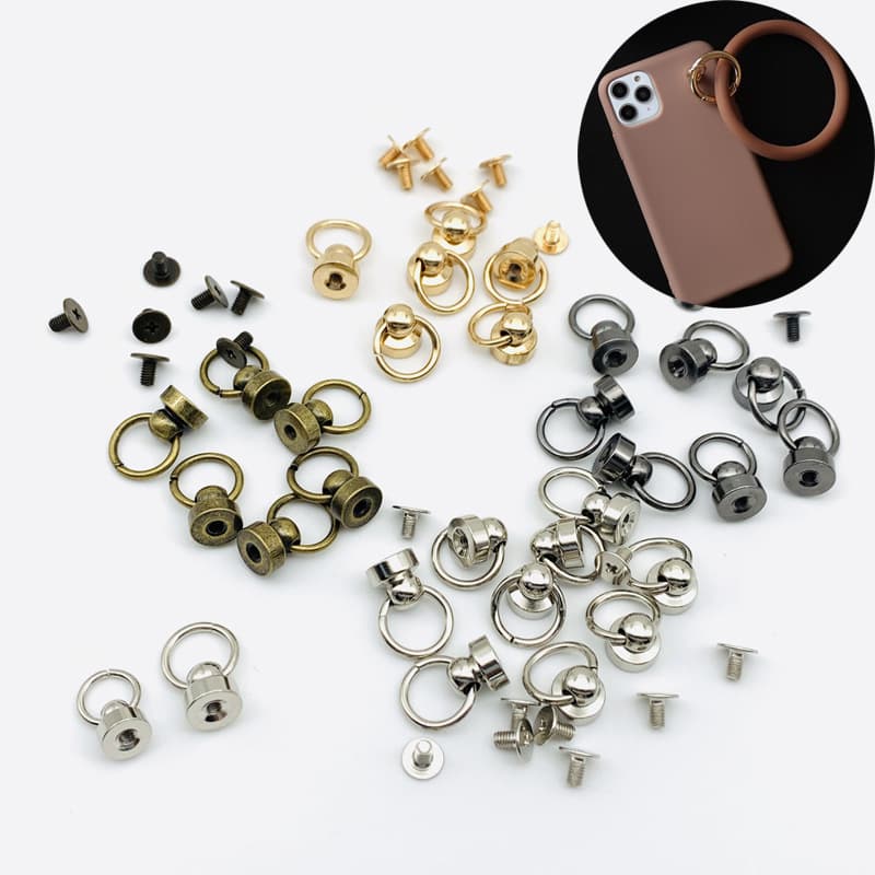 DIY Mobile Phone Decorative Ring Buckle Monastic Head Nipple Clamp Makeup Box Handle Copper Rivet Accessories