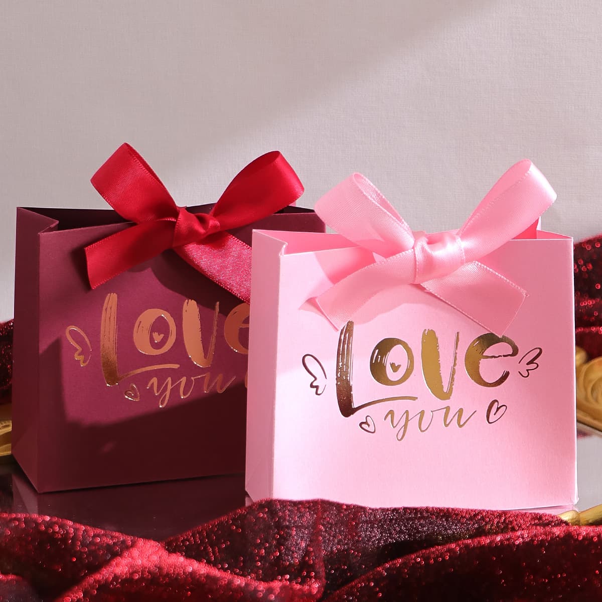 Red Heart Shaped Candy Packaging Box Wedding Engagement Party Supplies Valentine's Day Gift Love Theme Special Paper Material