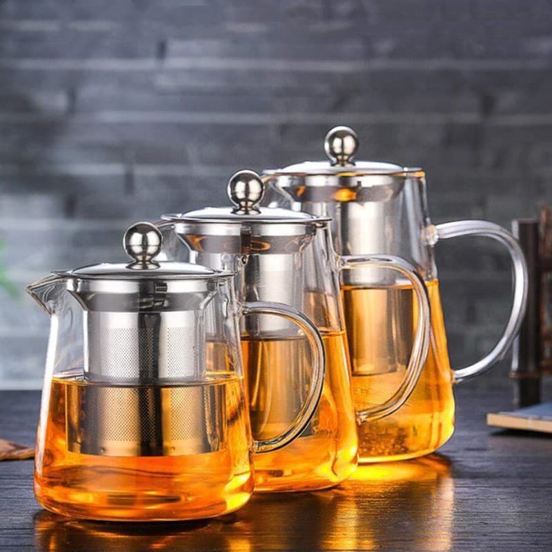 High borosilicate glass teapot, large capacity, Kung Fu tea set, tea filter, office teapot, tea brewing pot