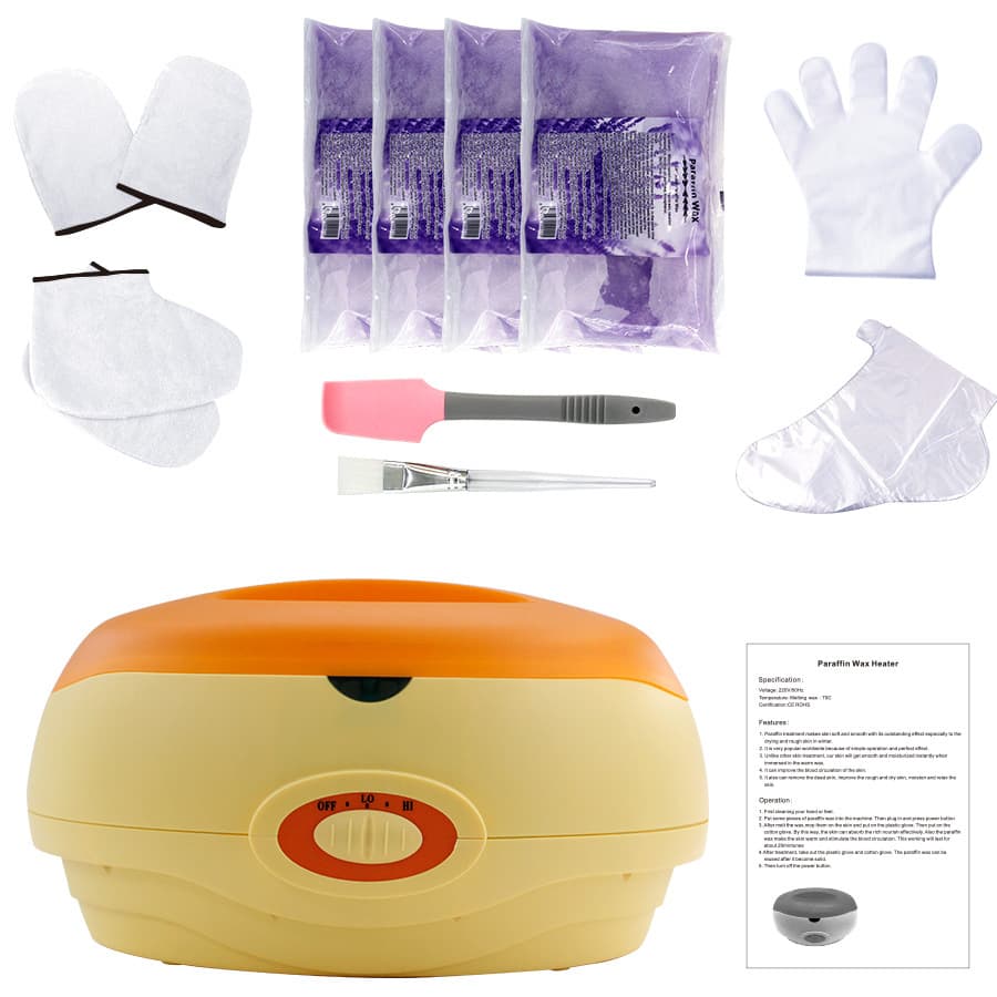 AX-2200 Orange-Yellow Wax Machine Hand Wax Hot Wax Machine SPA Paraffin Wax Therapy Machine Honey Wax Hand and Foot Care Hot Wax Machine