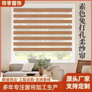 Custom American Double-Layer Zebra Blind, Sun-Shading Office Bathroom Blackout Pull Bead Soft Sheer Blind
